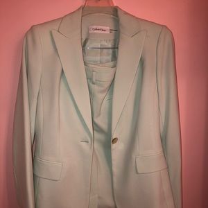 Calvin Klein mint green suit